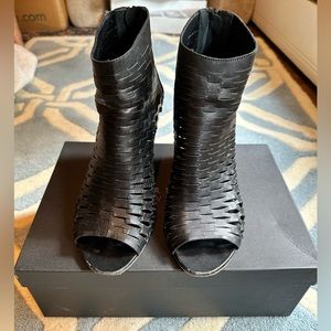 Black Leather Booties from Barneys New York